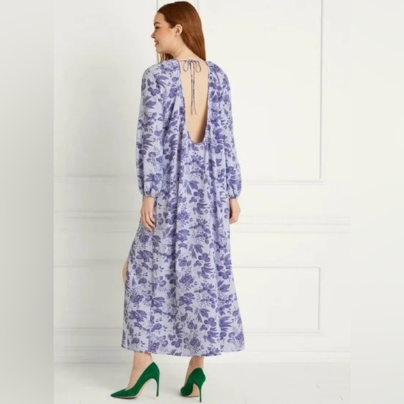 Hill House Womens Dress Maxi The Simone Lilac Tonal Floral NEW - Picture 2 of 4